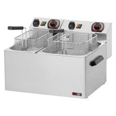 Fritéza elektrická 0,42 + 0,38 kW/l, 8 + 5 l stolní 230 V | REDFOX - FE 74
