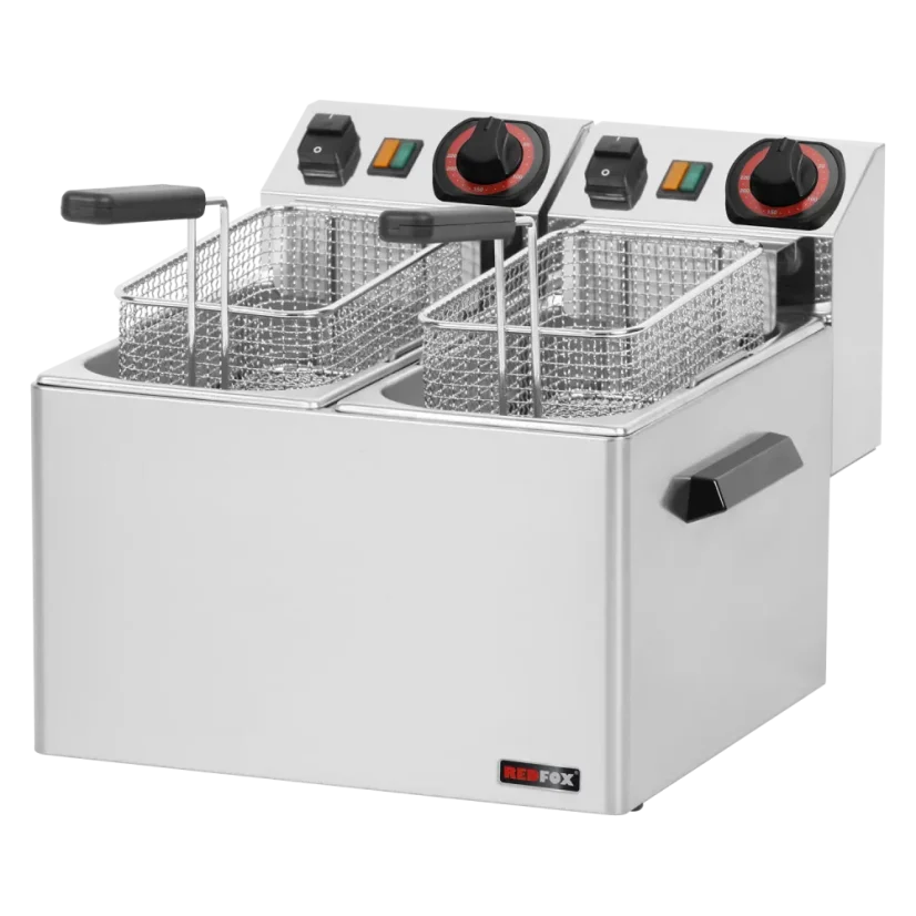 Fritéza elektrická dvojitá 0,42 kW/l, 5+5 l stolní 230 V | REDFOX - FE 44
