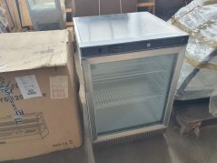 Chladicí skříň prosklené dveře, nerez opláštění UR 200 SG