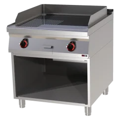 Grilovací deska 71x65 elektrická chromovaná kombinovaná s podestavbou 400 V | REDFOX - FTHRC 90/80 E