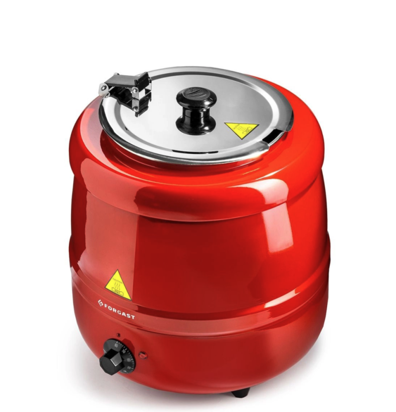 Forgast Elektrický kotlík na polévky – červený, objem 10 l