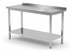 GG Nerezový stůl přístěnný s policí 1600x700x850mm