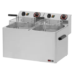 Fritéza elektrická dvojitá 0,38 kW/l, 8+8 l stolní 230 V | REDFOX - FE 77