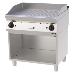 Grilovací deska 80x51 plynová rýhovaná s podestavbou | REDFOX - FTR 70/80 G