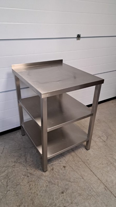 Nerezový stůl s policemi 700 x 650 x 900 mm