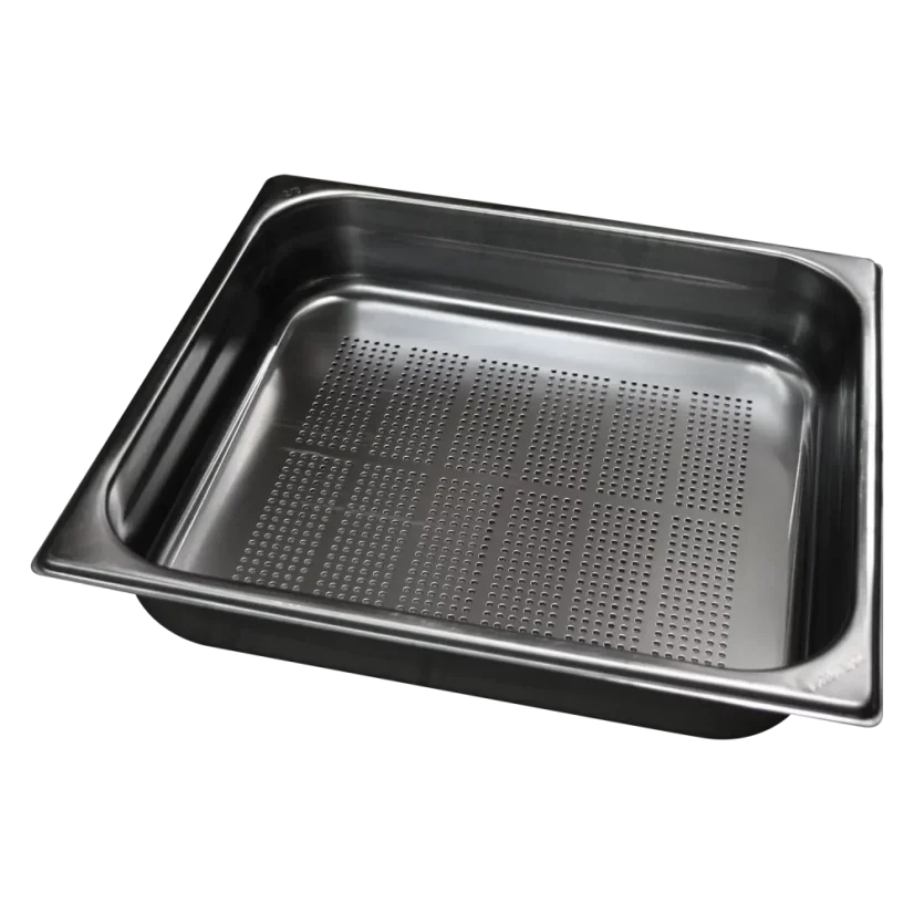 Gastronádoba děrovaná GN 2/1 - 65 ucha zasouvací nerezová | REDFOX - GND 2/1-65