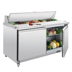 Polar dvoudveřový přípravný stůl 527l