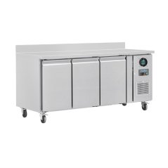 Polar třídveřový mrazicí stůl se soklem 417l