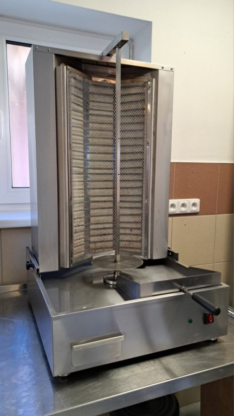 Elektrický gril na gyros a kebab - 3 hořáky