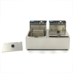 Elektrická fritéza 2 × 6 l – dvojitá, 2 koše