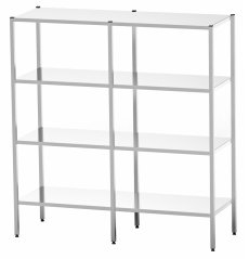 Nerezový regál 4policový 160 × 50 × 180 cm