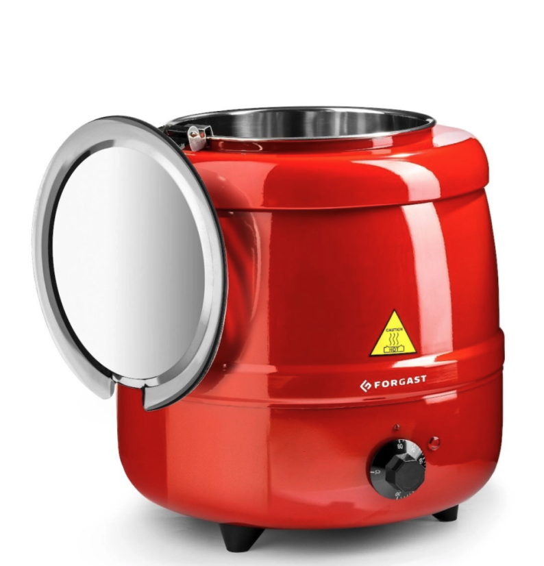 Forgast Elektrický kotlík na polévky – červený, objem 10 l