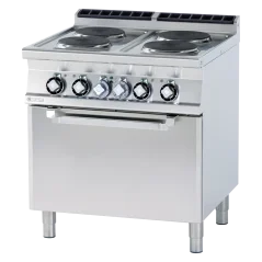 Sporák elektrický s elektrickou troubou GN 2/1 - 4x plotýnka 400 V | RM - CF4-98ET