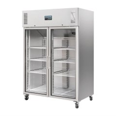 Polar dvoudveřová chladicí skříň Gastro s prosklenými dveřmi 1200l