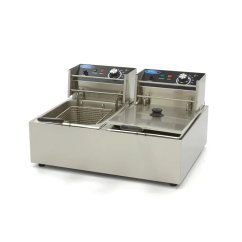 Elektrická fritéza 2 × 6 l – dvojitá, 2 koše