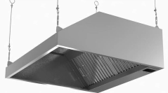 Nástěnná nerezová digestoř s filtrem a osvětlením 120 × 80 cm