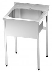 GG Nerezový mycí stůl s dřezem 600x600x850mm - lisovaný