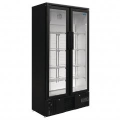 Polar barová chladicí skříň s dvoukřídlými dveřmi černá 490l