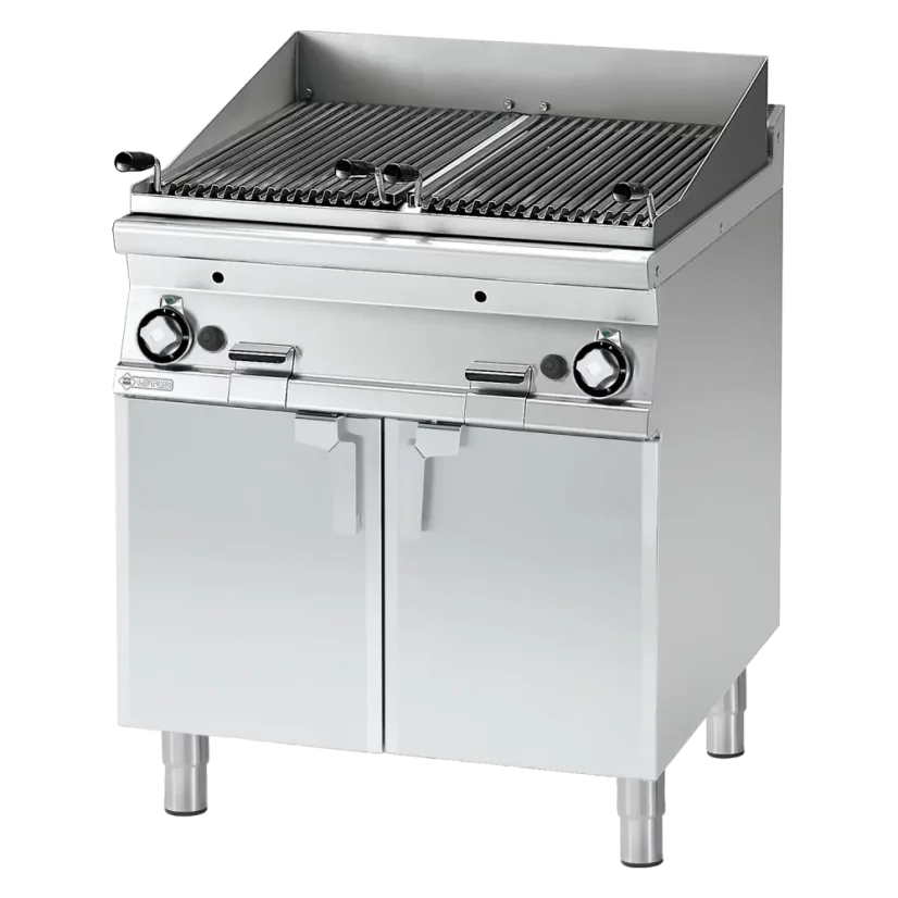 Lávový gril plynový dvojitý 2x 38x52 s podestavbou | RM - CW-78G