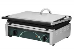 Elektrický panini gril s širokým kontaktem RN102 | 2 vlnité desky