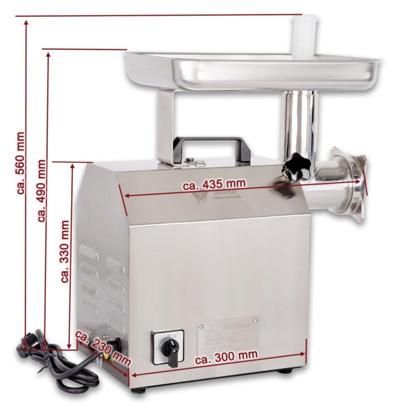 Beeketal - Elektrický mlýnek na maso FW220B 220 kg / hodina
