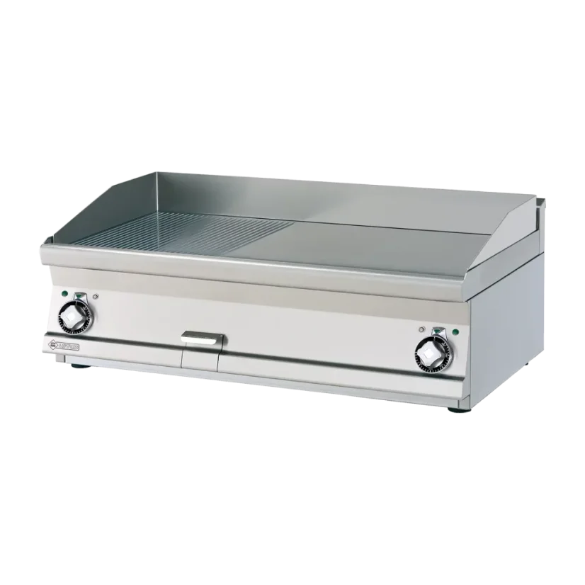 Grilovací deska 100x45 elektrická chromovaná hladká bez podestavby 400 V | RM - FTLT-610ETS