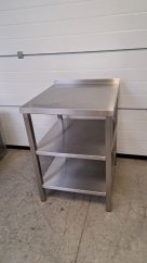 Nerezový stůl s policemi 700 x 650 x 900 mm